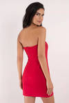Sophie Red Strapless Bodycon Dress