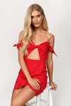 Susie Red Embroidered Dress