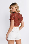Alice Sienna Lace Crop Top