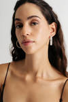 Emelia Silver Baguette Crystal Hoop Earrings