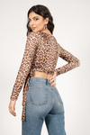 Kat Taupe Multi Leopard Long Sleeve Top