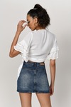 Fairfax Vintage Wash High Rise Denim Skirt