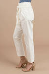 Alli White Paperbag Waist Belted Jeans