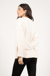 Alyn White Fuzzy Sweater