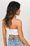 Sweet Melody white Embroidered Crop Top