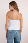 Shape Of You White Ribbed Tube Top