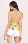 Your Truly Yellow Multi Halter Top