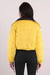I.Am.Gia Road Warrior Yellow Crop Puffer Jacket