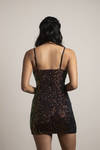 Endless Love Black Sequin Bodycon Mini Dress