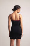 Carry On Black Multi Contrast Slit Bodycon Mini Dress
