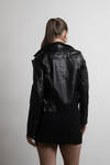 Trixie Black Faux Leather Moto Jacket