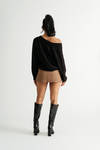 Try Me Out Black V-Neck Sweater