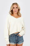 Play Date Cream Knit Long Sleeve Sweater