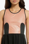 Mod Racer Dress in Dusty Pink and Black