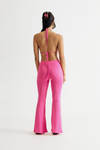 Minga Fuchsia Pink Bikini Top And Flared Pants Set