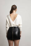 Moriah Ivory Long Sleeve Sweater Bodysuit