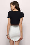 Your Place Or Mine Ivory Mini Skirt