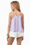 Ready Or Not Lavender Chiffon Crop Top
