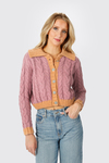 Thinking Of You Collared Cropped Sweater Cardigan