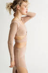 Body On Mine Nude Cutout Bodycon Slit Maxi Dress