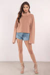 Funnel Vision Nude Cropped Sweatshirt
