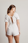 More On That Off White Puff Sleeve Romper