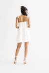 Spring Fling Off White Tiered Babydoll Mini Dress