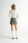 Follow The Sun Olive Plaid Mini Skirt