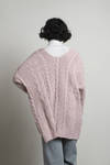 My Comfort Zone Pink Cable Knit Sweater Cardigan