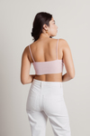 On Your Mind Pink Patchwork Scarf Crop Top