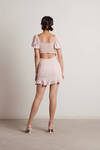 Perfect World Pink Floral Puff Sleeve Ruffle Mini Dress