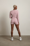 Warm Hug Pink Soft Fuzzy Top and Shorts Set