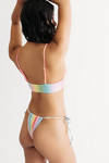 Sherbet Summer Rainbow Bikini Set