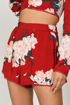 Best Buds Red Multi Print Shorts