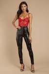 Night After Night Red Lace Bodysuit