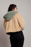 Zativa Tan Sage Reversible Fuzzy Jacket