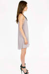 Think Racerback Shift Dress in Taupe