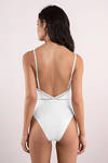 Belong To You White Embroidered Floral One Piece