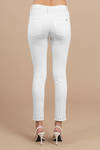 Black Orchid Kendall White Front Slit Skinny Jeans