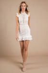 Spotlight White Ruffle Lace Dress