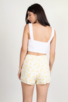 Give Daisies Yellow Multi Floral Skort
